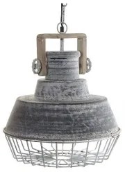 Lampadario Home ESPRIT Grigio Legno Metallo Ferro 25 W 39 x 39 x 45 cm