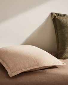 Kave Home - Fodera per cuscino Rut in lino e cotone beige 45 x 45 cm