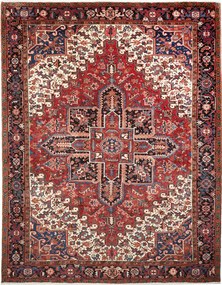 Heriz Tappeto persiano 330x260 Blu (Iran) Annodato A Mano
