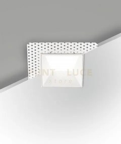 Kris incasso quadrato asimmetrico  a raso bianco 2700k 890lm 8w dim...