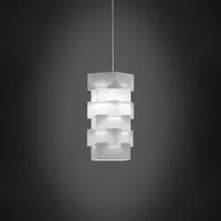 Sospensione Moderna 1 Luce Building In Polilux Bianco D36 Made In Italy