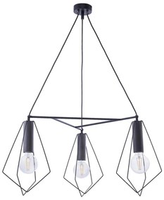 Jupiter 1646 - Lampadario a sospensione con filo KAIR 2xE27/60W/230V nero/grafite