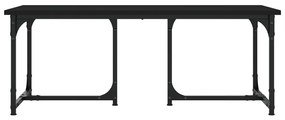 Tavolino da salotto nero 90x50x35 cm in legno multistrato