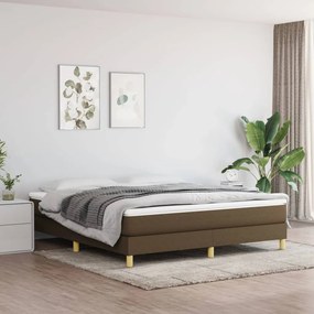 Giroletto Senza Materasso Marrone Scuro 160x200 Cm Tessuto /
