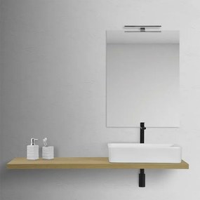 Mensolone sospeso 140 cm rovere miele per lavabi da appoggio serie Master