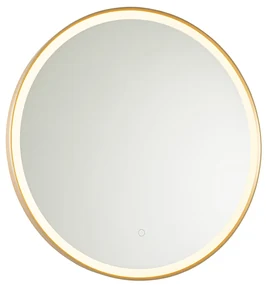 Specchio da bagno dorato 70 cm con LED e dimmer touch - Miral