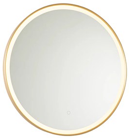 Specchio da bagno oro 70 cm con LED con dimmer tattile - Miral
