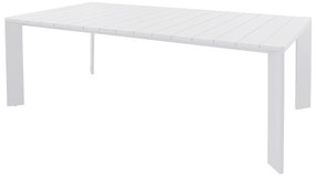 Tavolo da giardino 200x100x75 cm Connecticut alluminio bianco