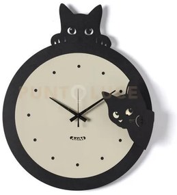 Orologio da parete di design silvestro nero,crema