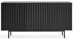 Cassettiera bassa nera 159x80 cm Sierra - Teulat