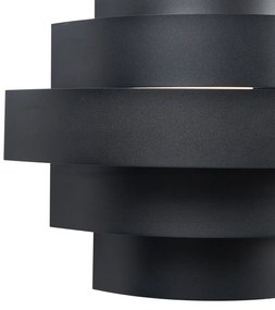Lampada da parete moderna nera con LED dimmerabile a 3 livelli - Lines