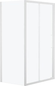 Lato fisso per box doccia Record L 72 x H 195cm, Sp. 6 mm vetro trasparente profilo bianco