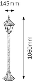 Rabalux 8395 - Lampada da esterno TOSCANA 1xE27/60W/230V