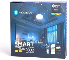 Aigostar LED RGBW plafoniera bagno 18W 230V IP44 con telecomando