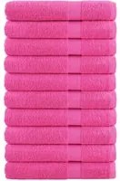 Asciugamani 10 pz Rosa 100x200 cm 600 g/m 100% Cotone 137535