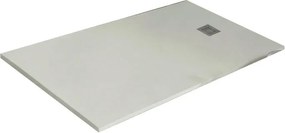 Piatto doccia in resina Strato bianco L 160 x L 80 x H 3 cm effetto pietra