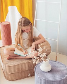 Pouf per bambini blu con rivestimento in velluto a coste – Wigiwama