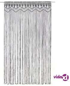 vidaXL Tenda Macramè Antracite 140x240 cm in Cotone