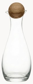 Set olio e aceto in vetro soffiato con tappi in legno Nature 2 pz