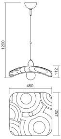 Redo 05-877 - Lampadario su cavo COCOON 1xE27/42W/230V crema