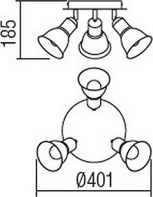 Redo 04-465 - Faretto OLAF 3xE14/12W/230V