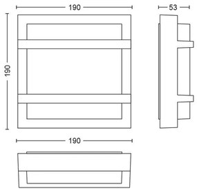 Philips 17394/93/P0 - Applique a LED da esterno PETRONIA LED/12W IP44