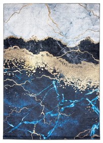 Tappeto blu di tendenza con motivo astratto Larghezza: 160 cm | Lunghezza: 230 cm