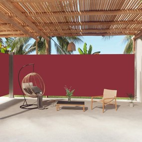 Tenda Da Sole Laterale Retrattile Rossa 220x1000 Cm /