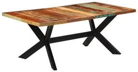 Tavolo da pranzo 200x100x74 cm in legno massello di recupero