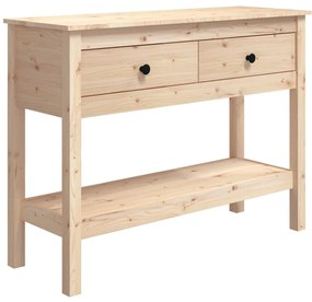 Tavolo consolle 100x35x75 cm in legno massello di pino