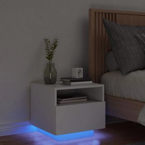 Comodino Con Luci Led Bianco 40x39x37 Cm /