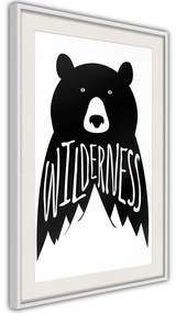 Poster  Wild Bear  Cornice Quadri Cornice nera con pass-partout, Larghezza x Altezza Home decor 40x60