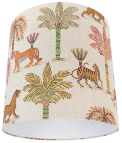 Paralume in tessuto multicolore con stampa animalier 40/40/40