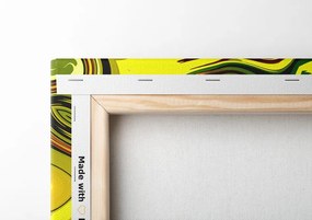 Quadro su tela – Arte creativa in sfumature di rosso e giallo