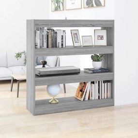 Libreria/divisorio grigio sonoma 100x30x103 cm