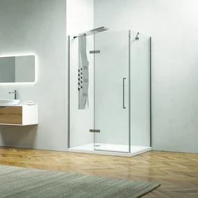 Kamalu - Box doccia 100x80 anta battente vetro anticalcare 8mm altezza 200h KT5000