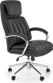 Sedia da ufficio Romano in nero - H121 cm