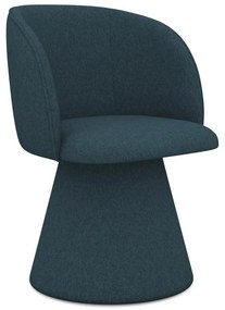 Sedia da pranzo color petrolio in imbottito Maia – Makamii