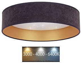 Brilagi - Plafoniera LED VELVET STAR LED/24W/230V d. 40 cm  grigio/oro