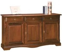 Madia credenza arte povera in legno tinta noce l.156 p.42 h.85