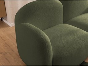 Divano angolare verde (con penisola a destra/con chaise lounge) con rivestimento in bouclé Orbit – Ropez