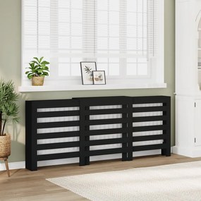 Copertura Termosifone Nera 205x21,5x83,5 Cm Legno Multistrato /