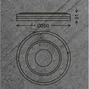 Briloner - Plafoniera LED dimmerabile RIPPLE LED/24W/230V 3000-6500K + +TC