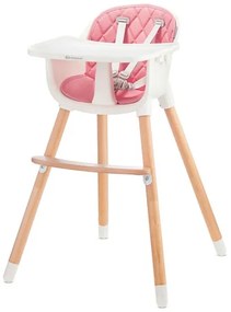 KINDERKRAFT - Sedia da pranzo per bambini 2v1 SIENNA faggio/rosa