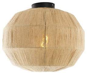 Plafoniera orientale nera con corda - Riki