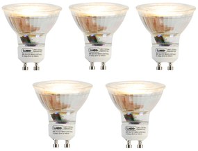 Set di 5 GU10 3 fasi dimmerabile in Kelvin Lampada LED 3W 180 lm 2000K-2700K