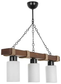 Lampadario a catena JASMIN 3xE27/40W/230V marrone/bianco