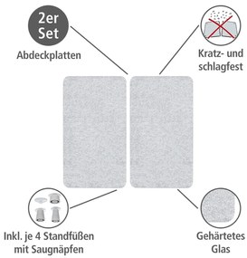 Set di 2 coperchi in vetro per stufa Trasparente Universal - Wenko
