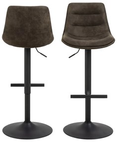 Sgabello da bar in verde scuro con altezza regolabile (altezza della seduta 86 cm) Adisa – Actona