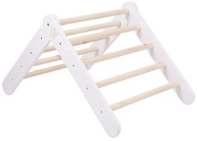 Pikler triangolo montessori bianco in pino massiccio 46x87x60 cm Montessori – Meowbaby
